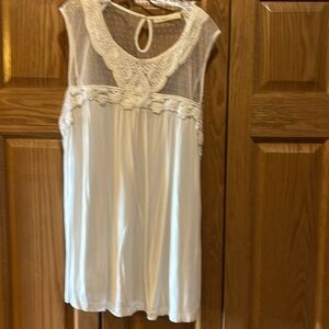 Hazel White sleeveless top. Size L